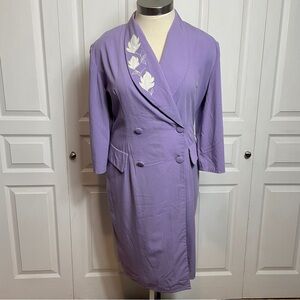 Appliquéd Retro Dress